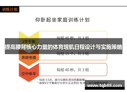提高腰背核心力量的体育增肌日程设计与实施策略